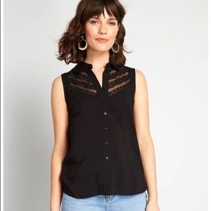 ModCloth Winsome in the Willows Sleeveless Top